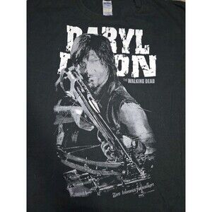 Daryl Dixon The Walking Dead Zero Tolerance For Walkers Black Tee L